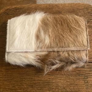 Crimson Willow Floofy HOH/Leather Trifold Wallet Like New!
